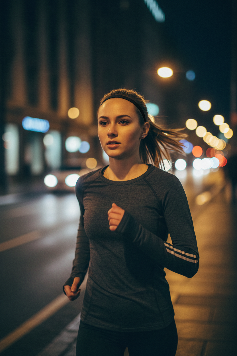 Femme running bandeau noir