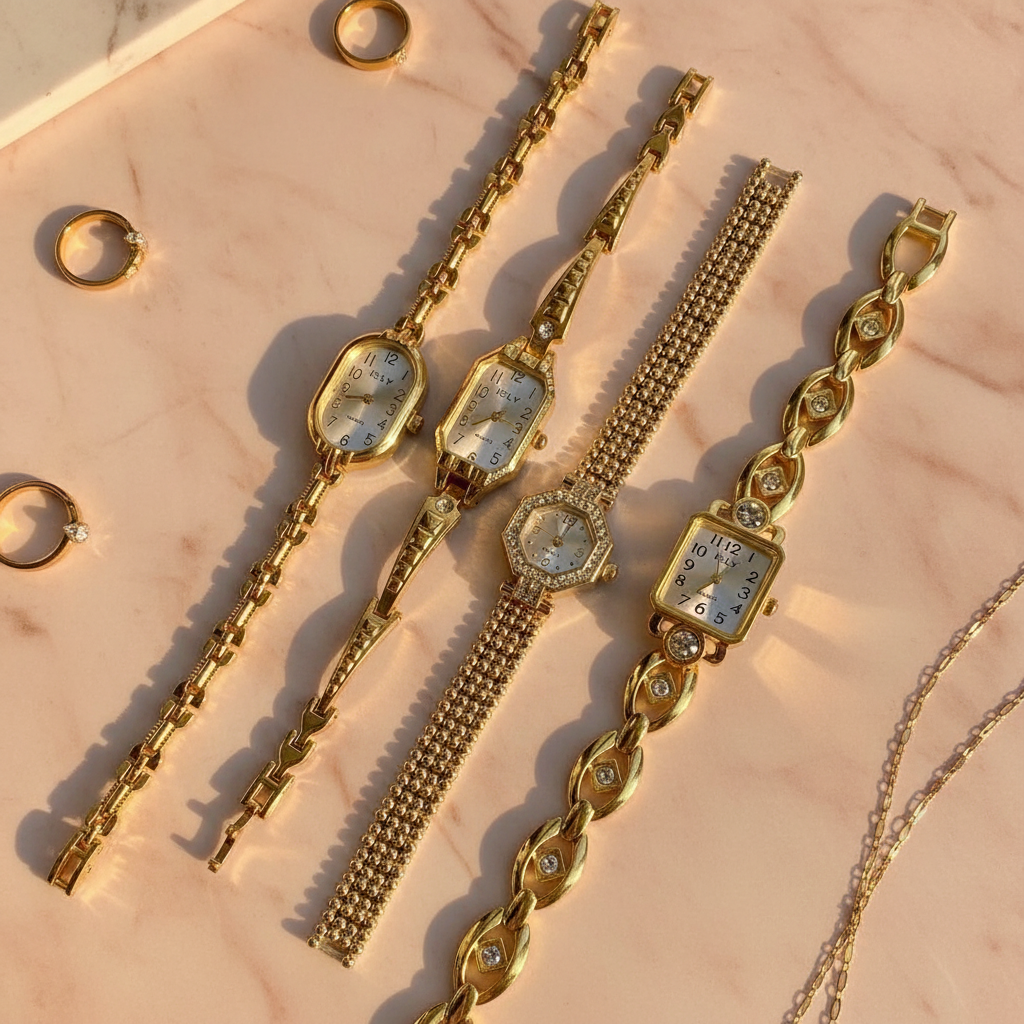 Montre Bracelet Dorée Femme | Style Luxe & Élégant | Quartz
