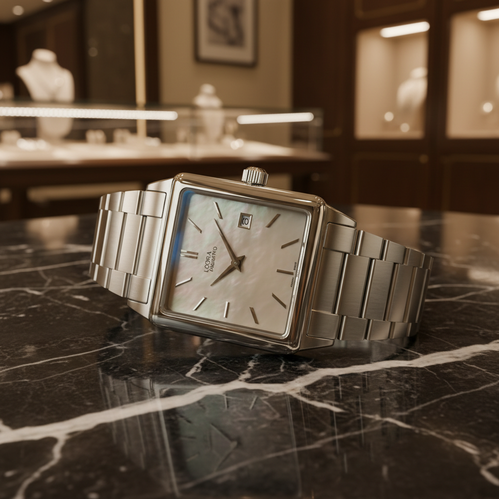 Montre argentée