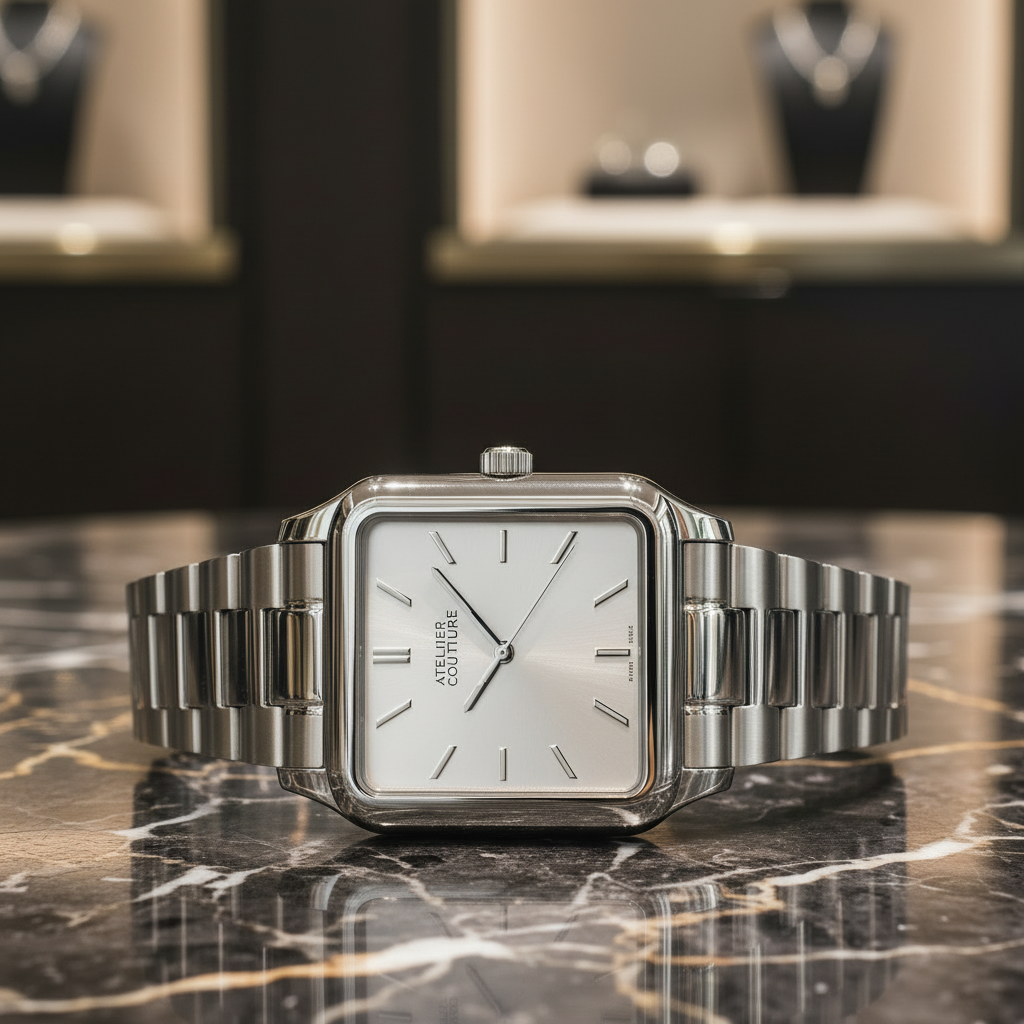 Montre argentée