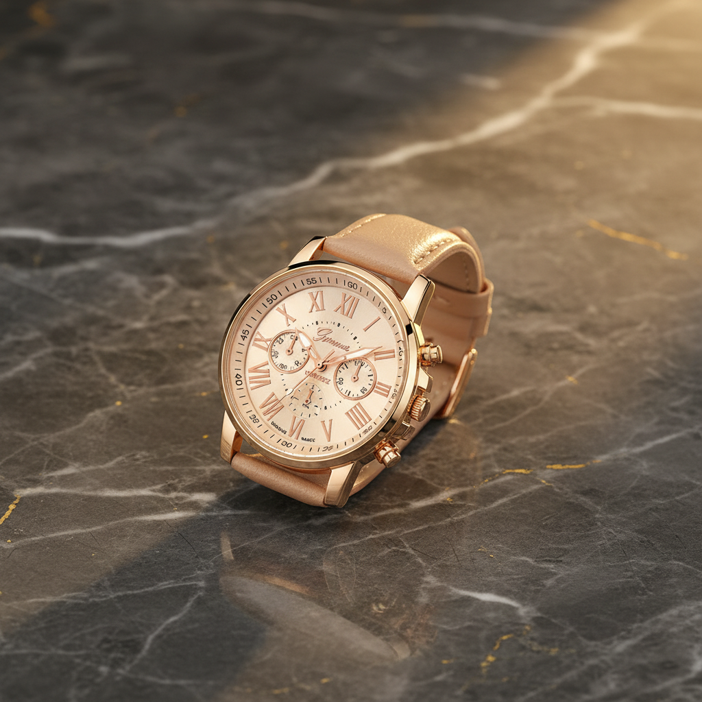 Montre Beige Or