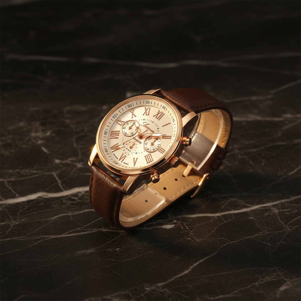Montre Marron Or