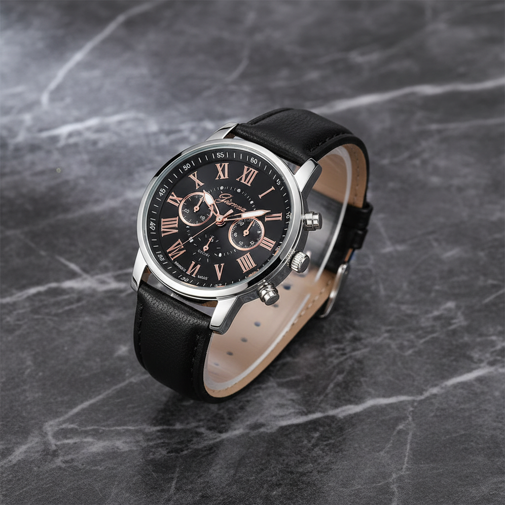 Montre Noir Argent