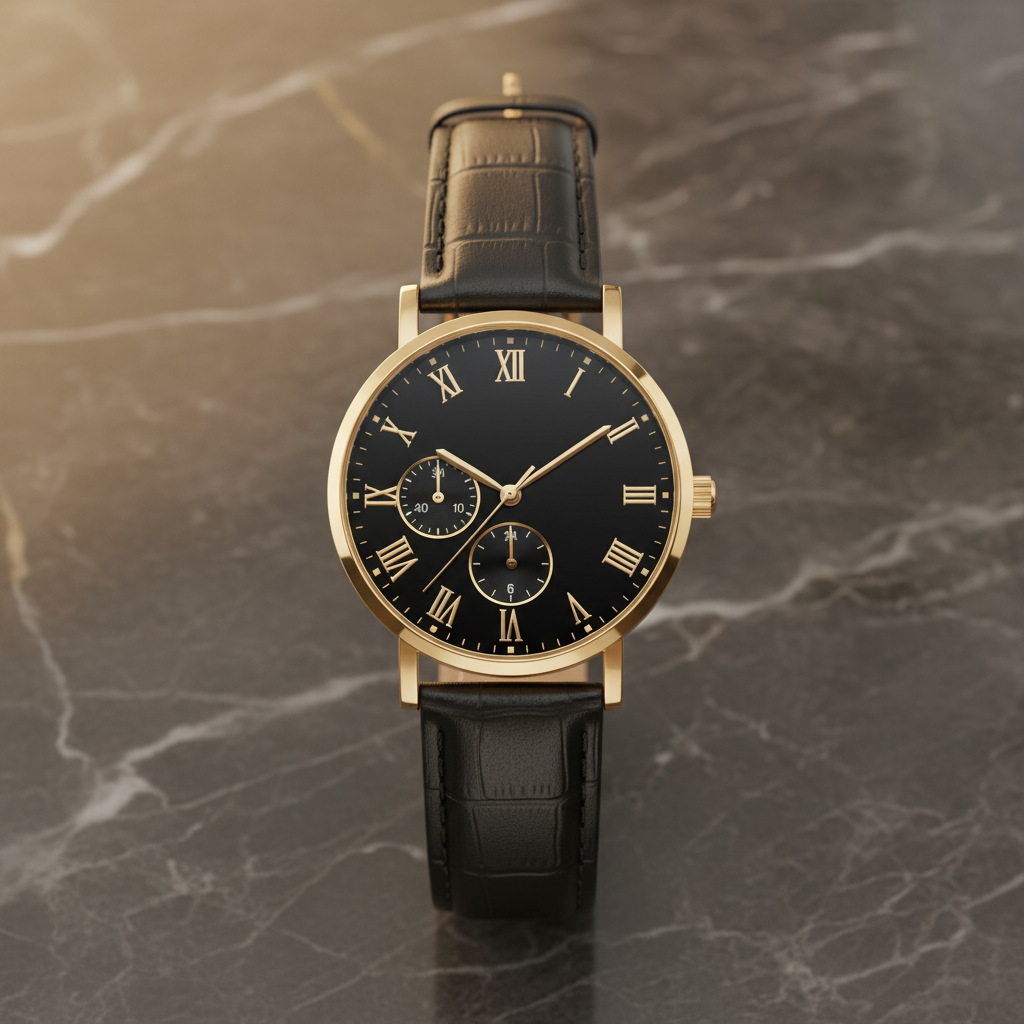 Montre Noir Or
