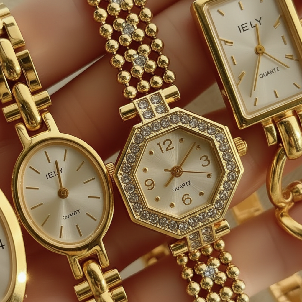 Montre Bracelet Dorée Femme | Style Luxe & Élégant | Quartz