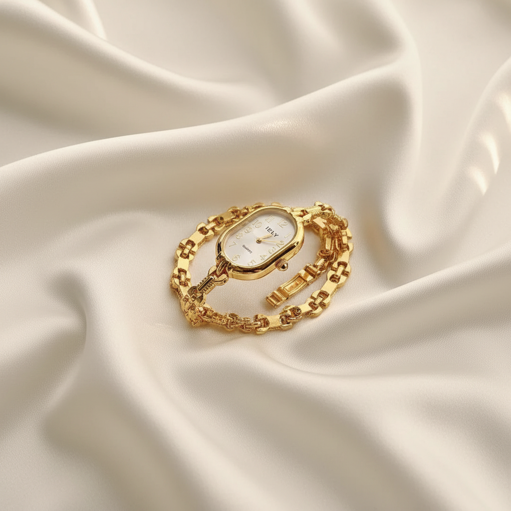 Montre Bracelet Dorée Femme | Style Luxe & Élégant | Quartz