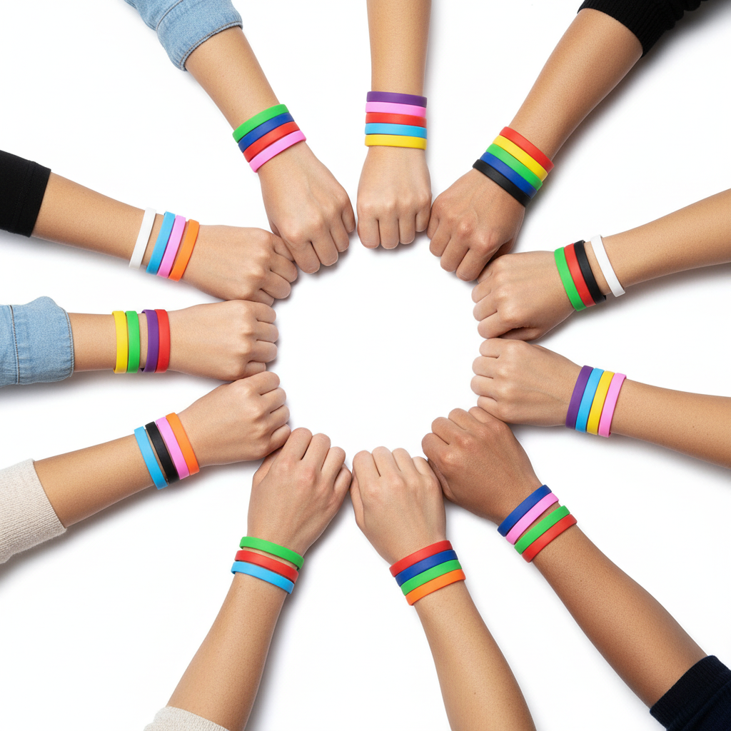 LVNRIDS 50 Bracelets en silicone pour enfants et adolescents, 7 inch Longueur Bracelets en caoutchouc élastique pour le sport Cadeaux en vrac les fournitures pour enseignants Décorations de fête Blanc LVNRIDS 50 Bracelets en silicone pour enfants et adolescents, 7 inch Longueur Bracelets en caoutchouc élastique pour le sport Cadeaux en vrac les fournitures pour enseignants Décorations de fête Blanc