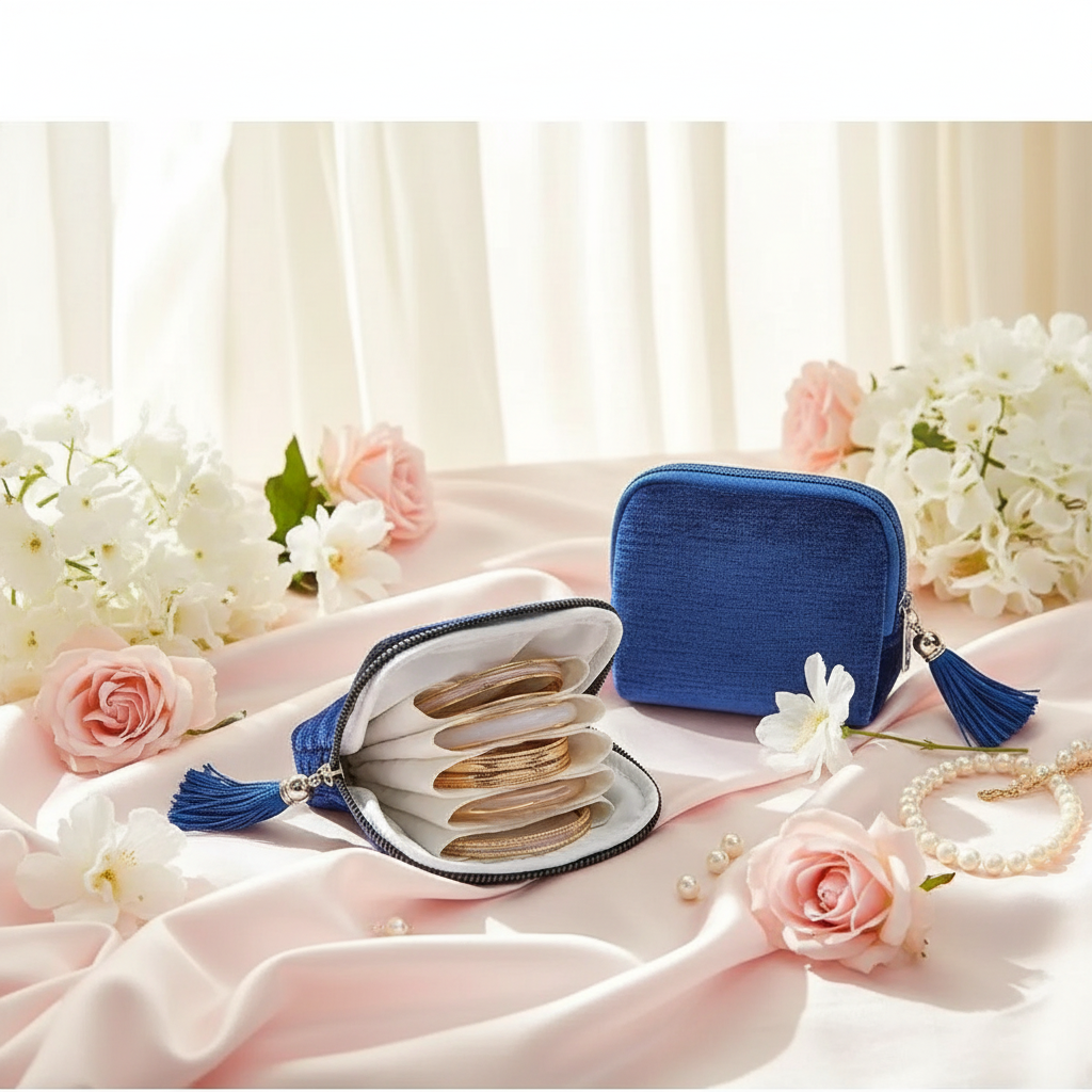 Sac de Rangement Bijoux Portable – Colliers, Boucles & Bracelets