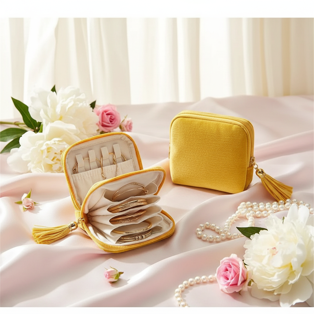 Sac de Rangement Bijoux Portable – Colliers, Boucles & Bracelets