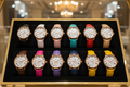 Set 12 montres velours