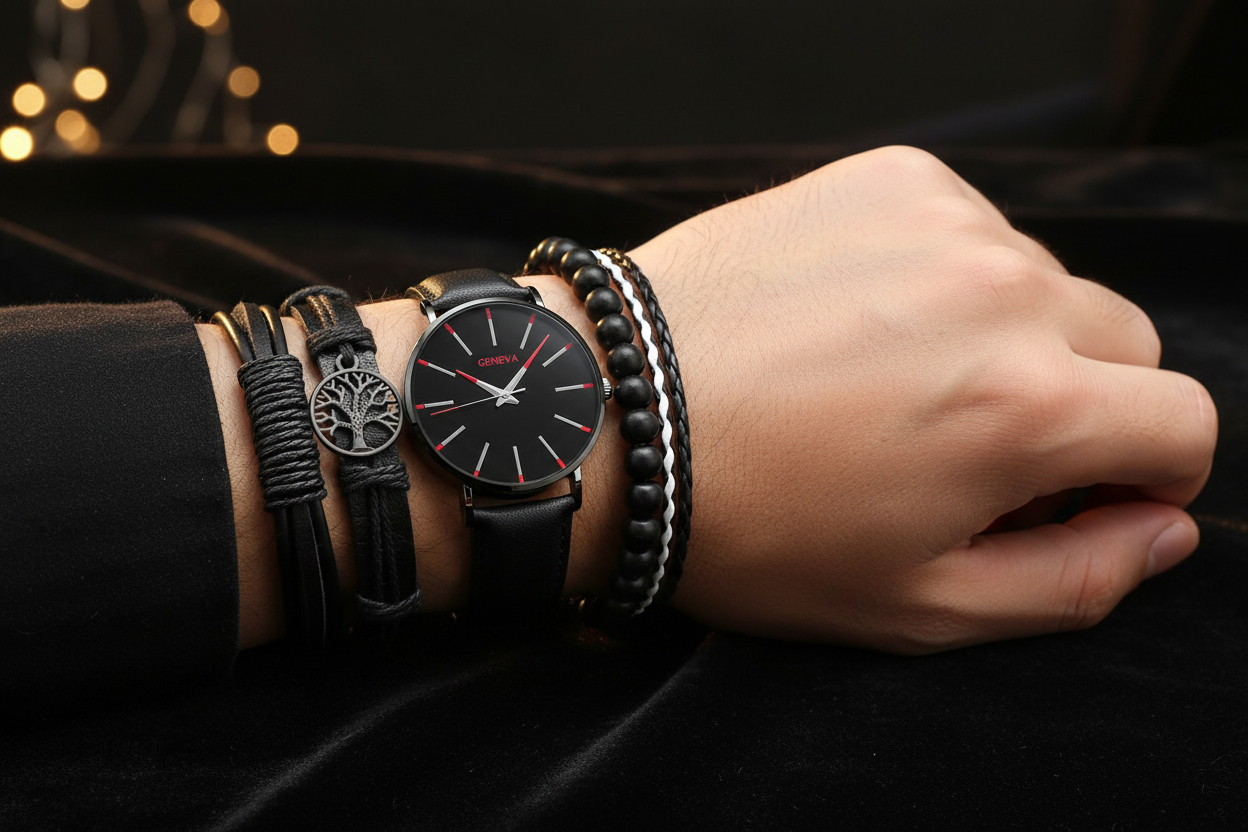 Set Montre Main Élégante