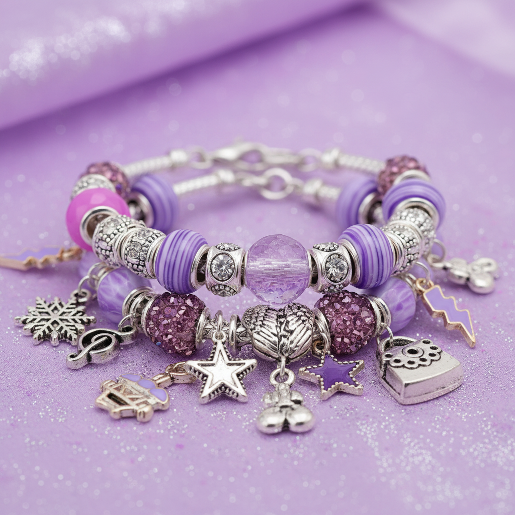 Zoom bijoux violets