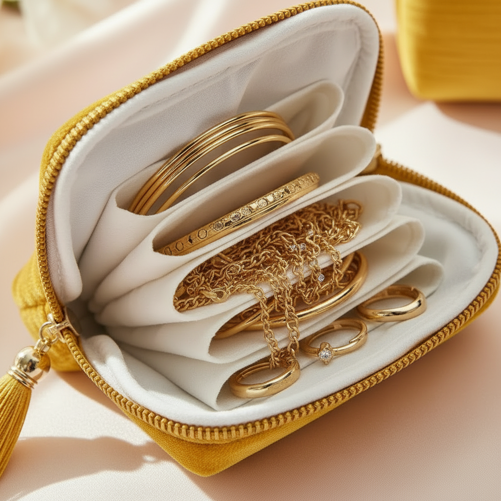 Sac de Rangement Bijoux Portable – Colliers, Boucles & Bracelets