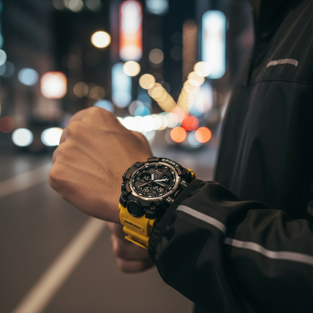 Zoom montre jaune