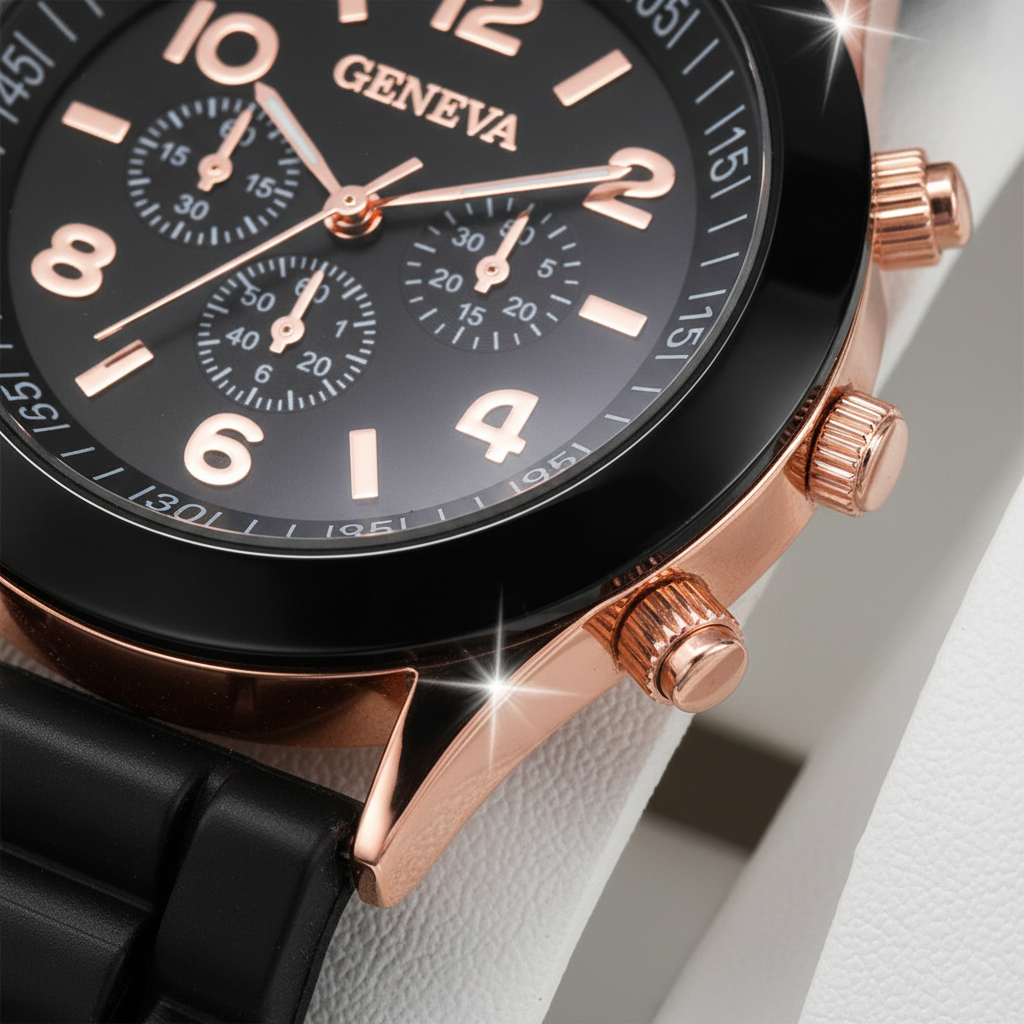 Zoom montre noire