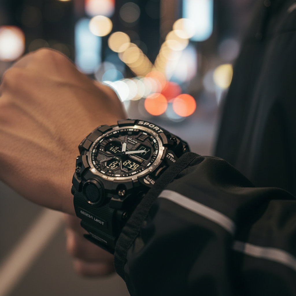 Zoom montre verte
